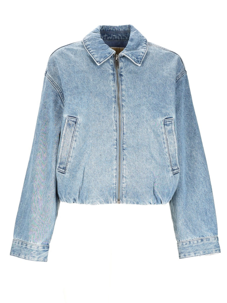 Denim Bomber Jacket Cotton