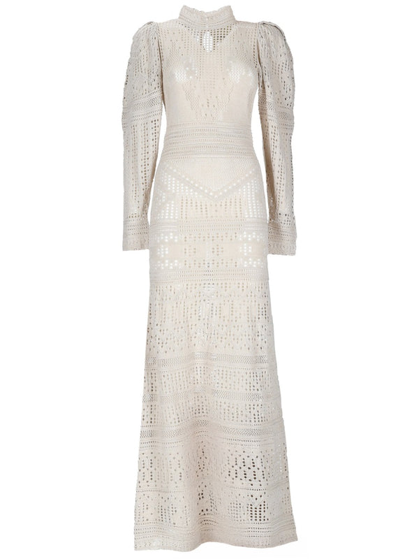 Crochet Dione Dress Ivory Cotton