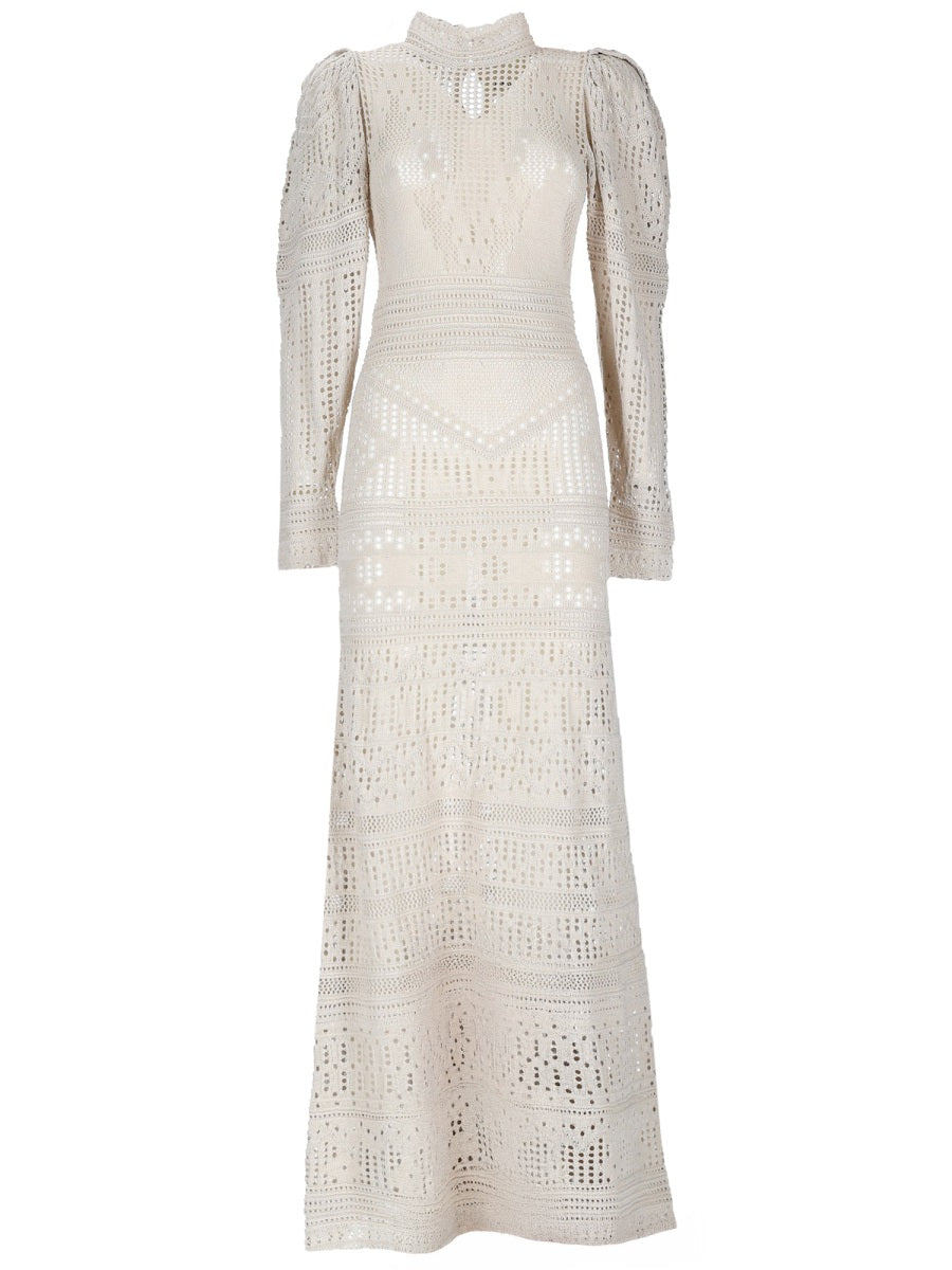Crochet Dione Dress Ivory Cotton