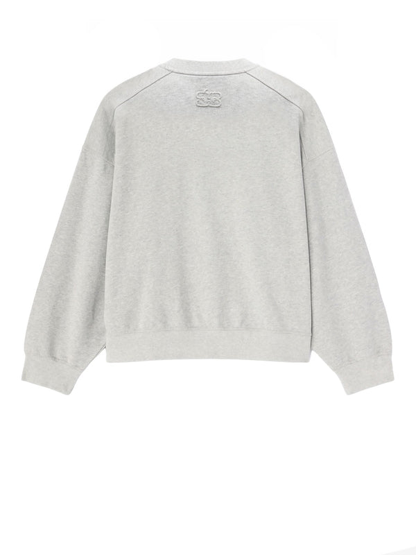 Logo Sweatshirt Grey Organic Cotton Jumpers