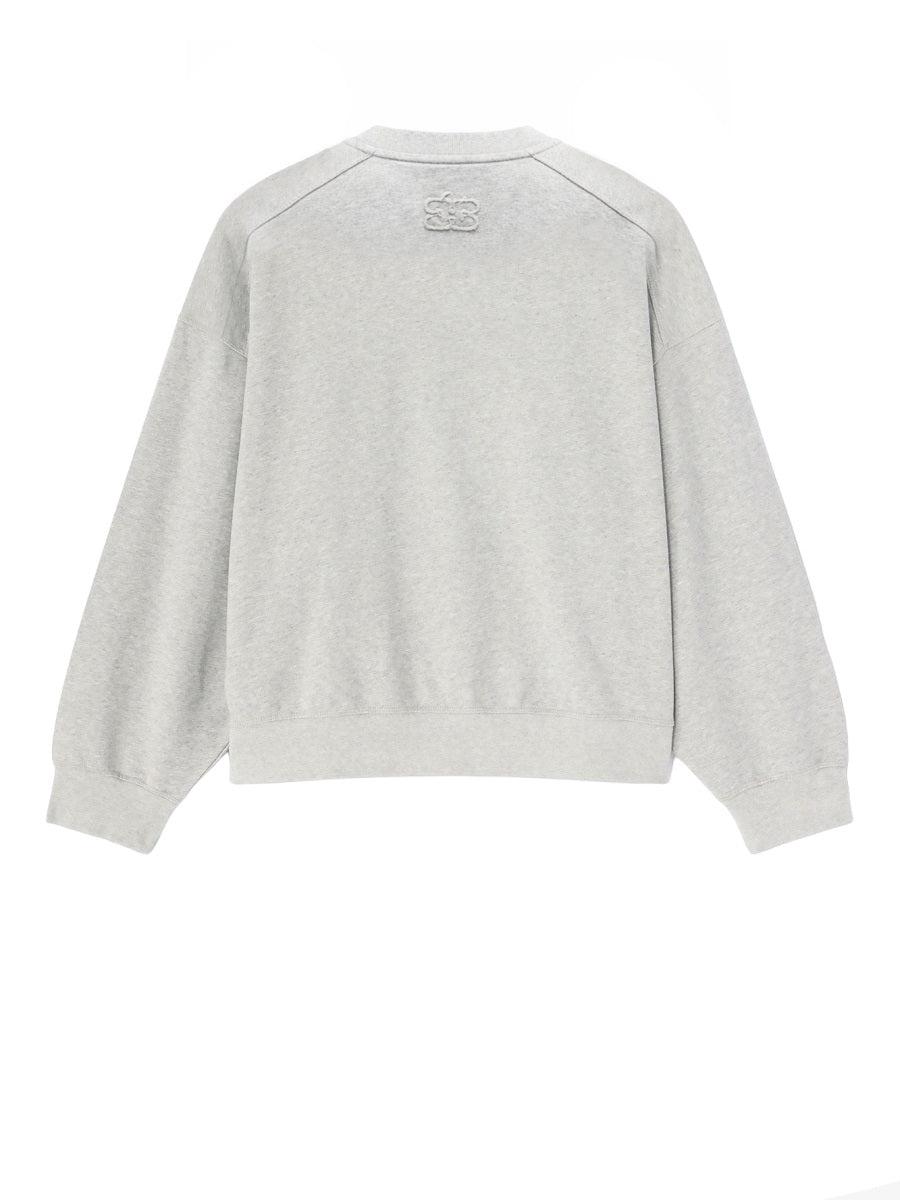 Logo Sweatshirt Grey Organic Cotton Jumpers