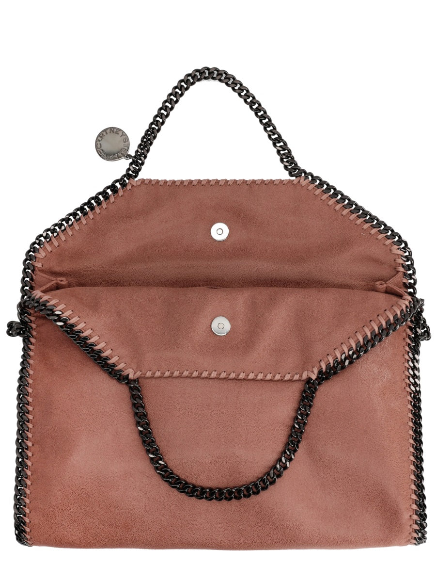 Falabella Fold Over Tote Bag Brown Polyester Shoulder