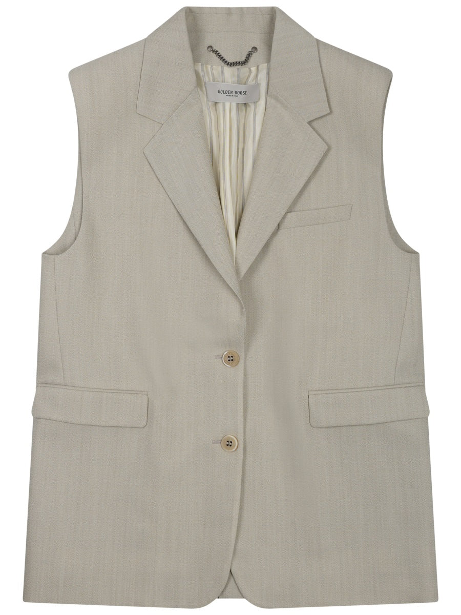Beige Wool Vest Virgin Waistcoats & Gilets