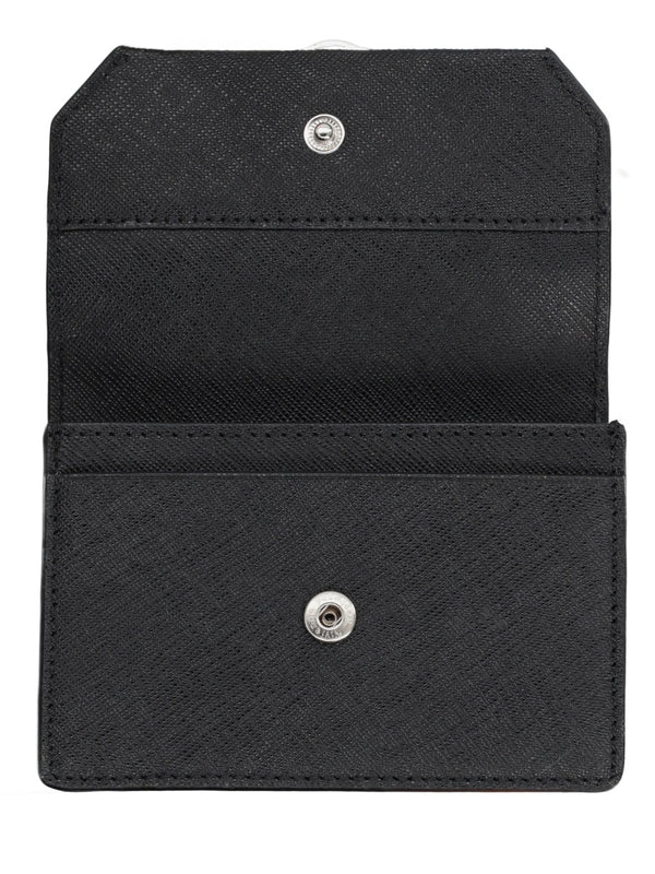 Card Holder Orb Black Leather Cow Wallets & Purses