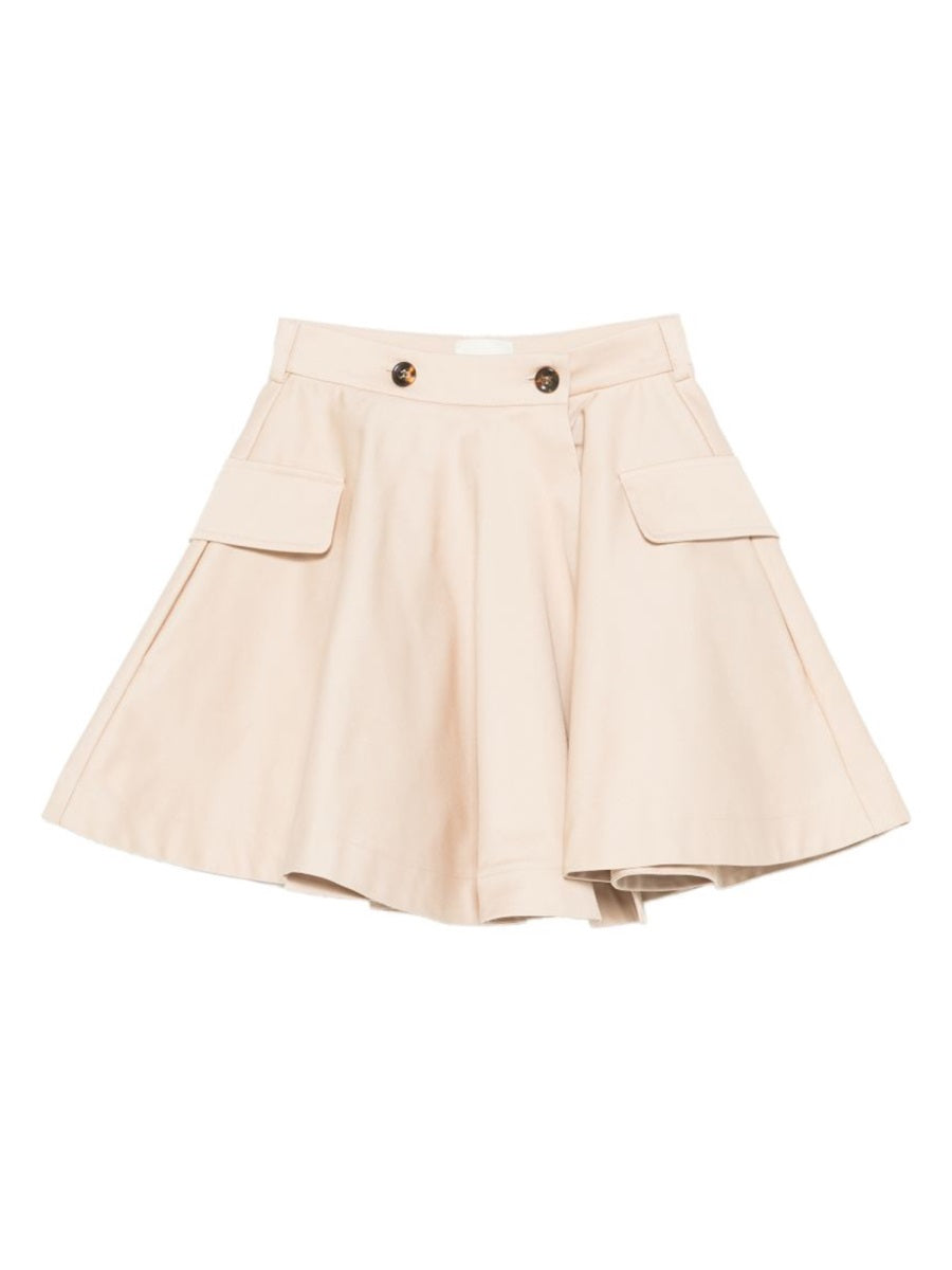 Beige Cotton Skirt