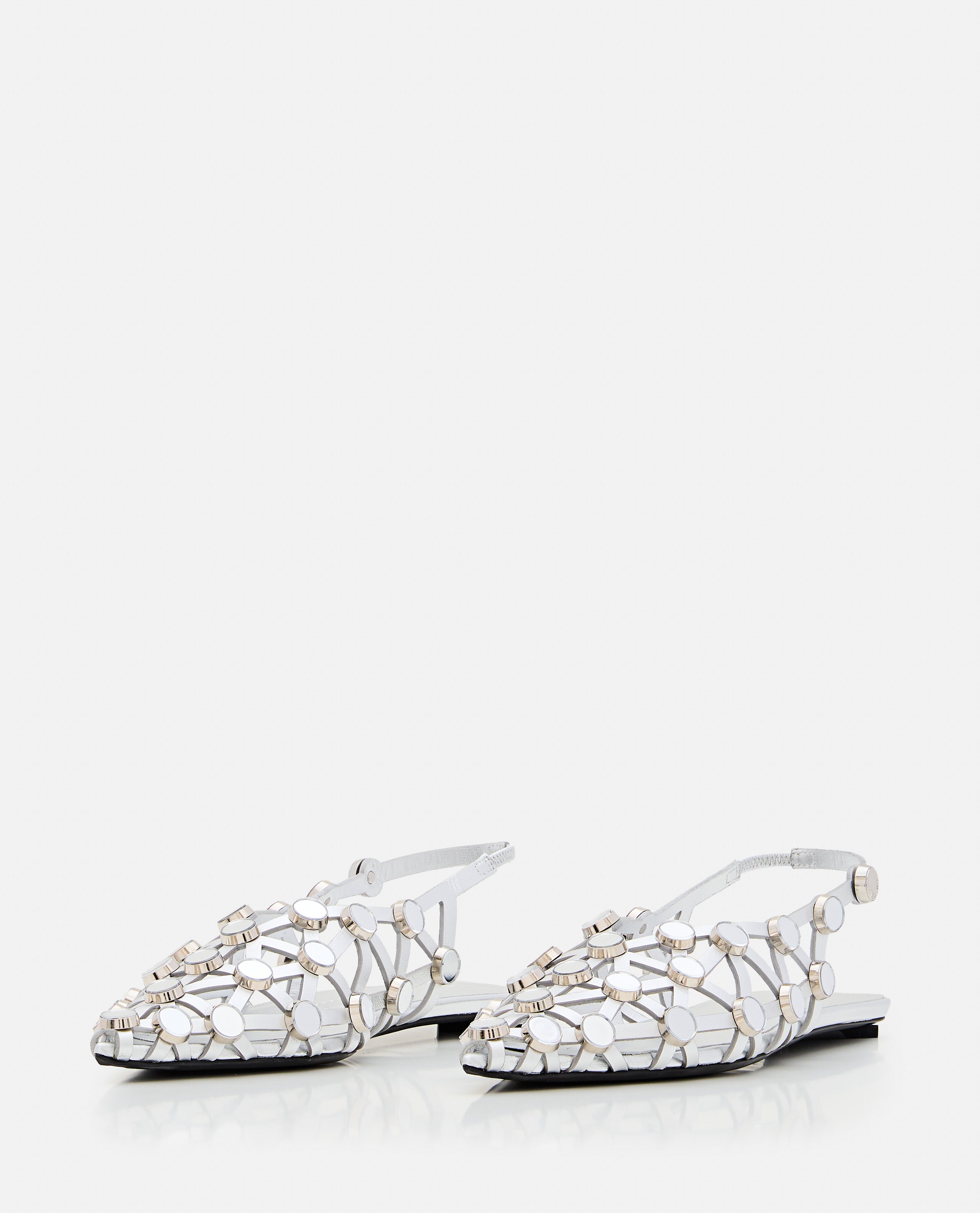 The Attico Flat shoes Silver Leather