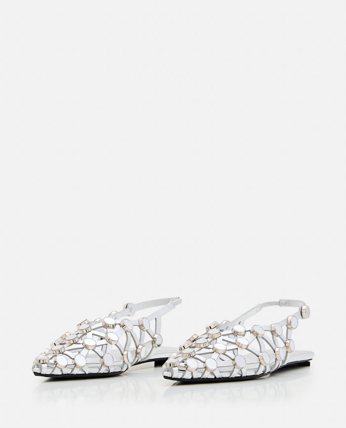 The Attico Flat shoes Silver Leather