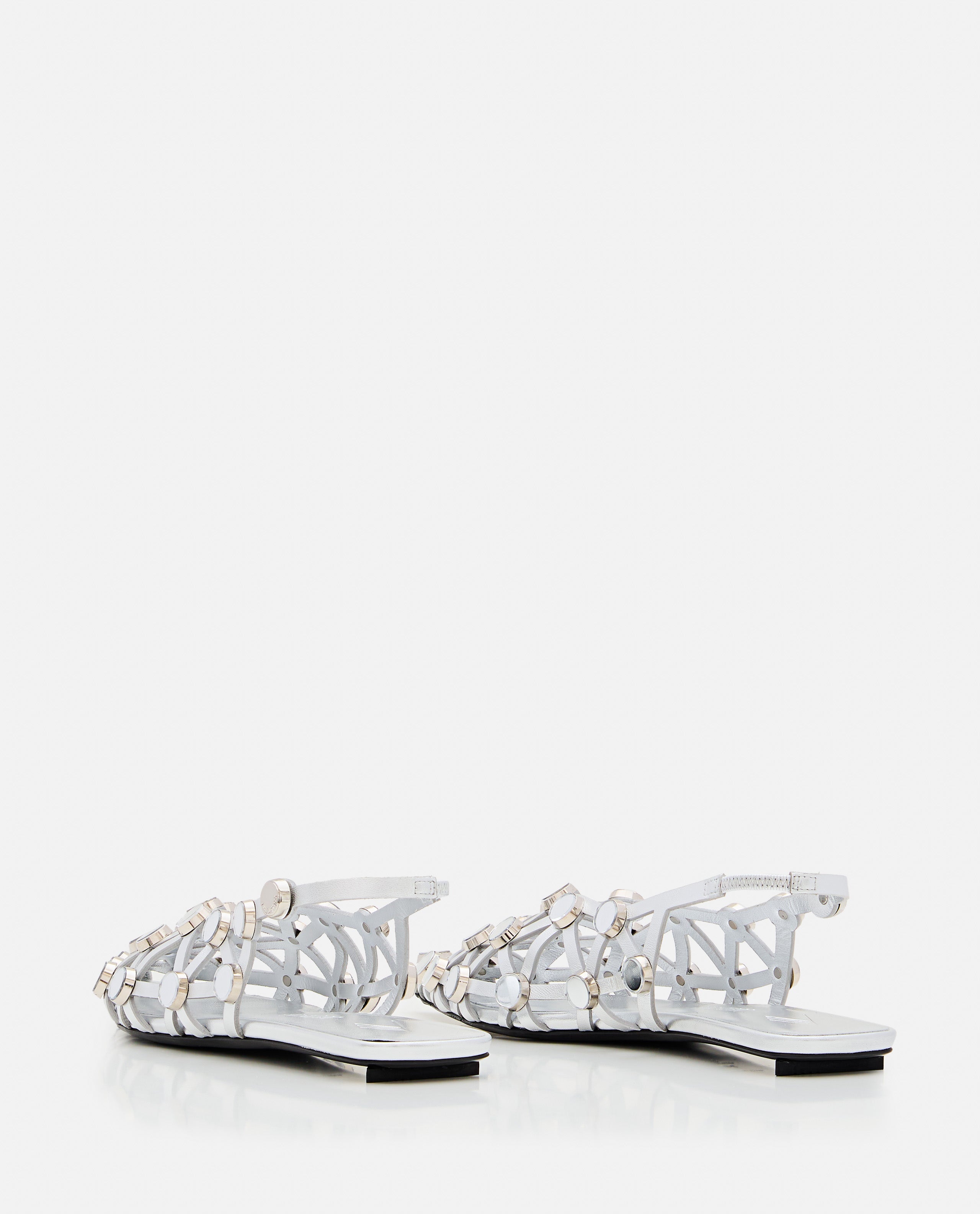 The Attico Flat shoes Silver Leather