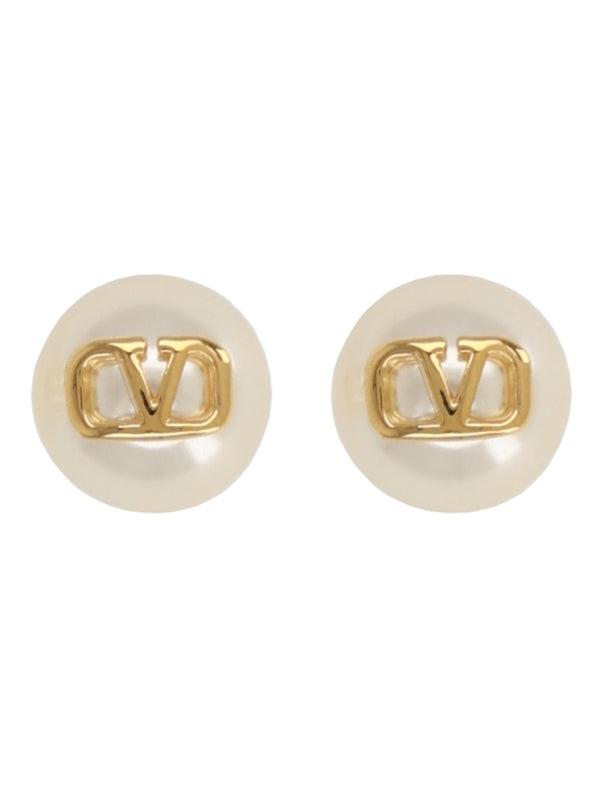 Earrings Vlogo Signature Gold Brass