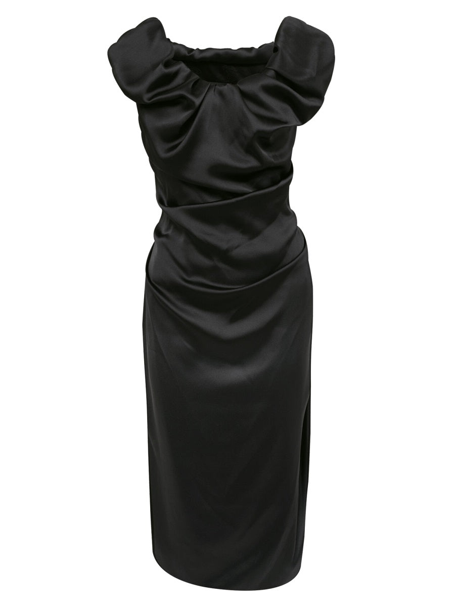 Ginnie Amber Dress Black Polyester