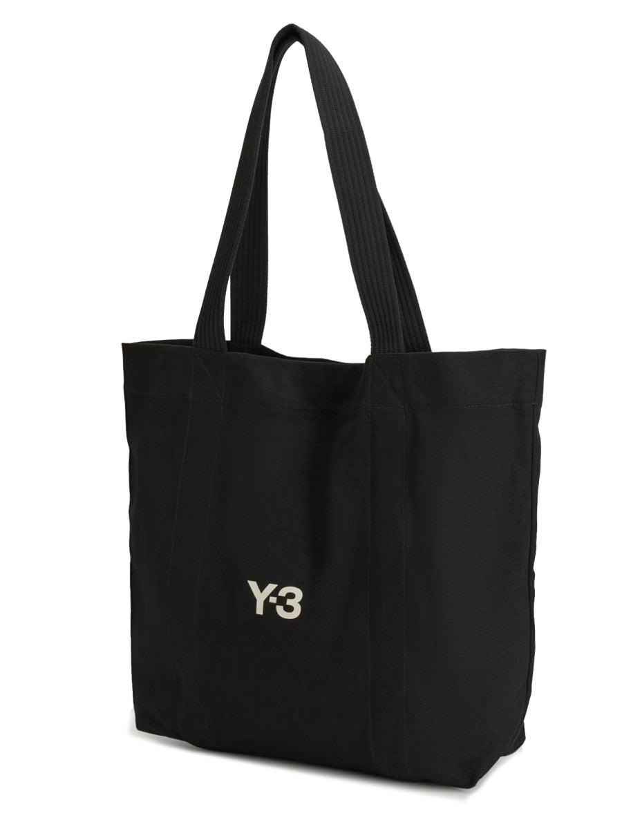 Cotton Logo Tote Bag Black Handbags