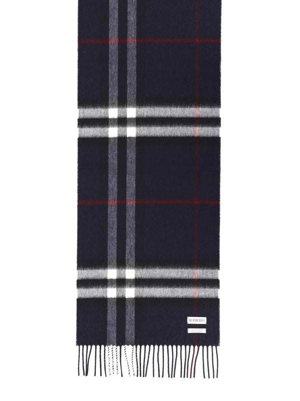 Check Cashmere Scarf Black