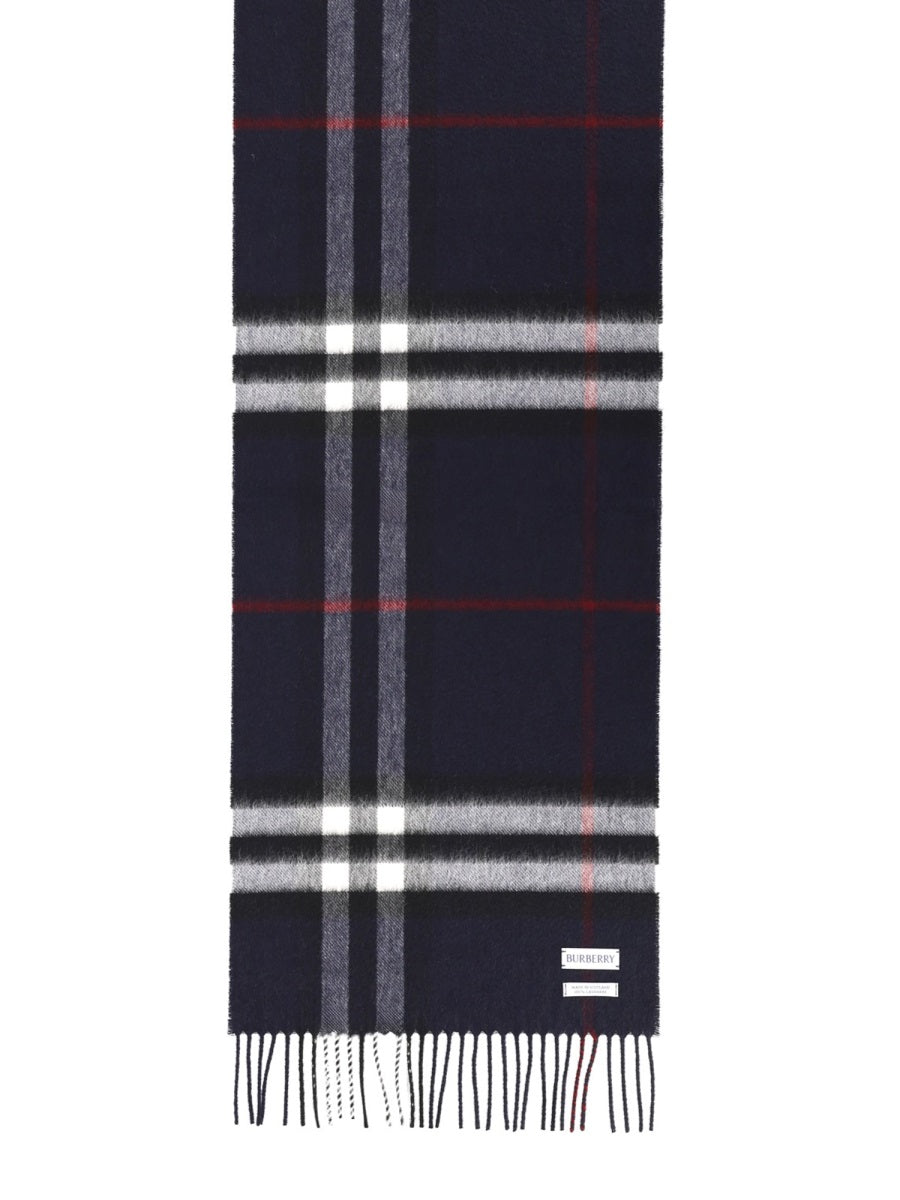 Check Cashmere Scarf Black