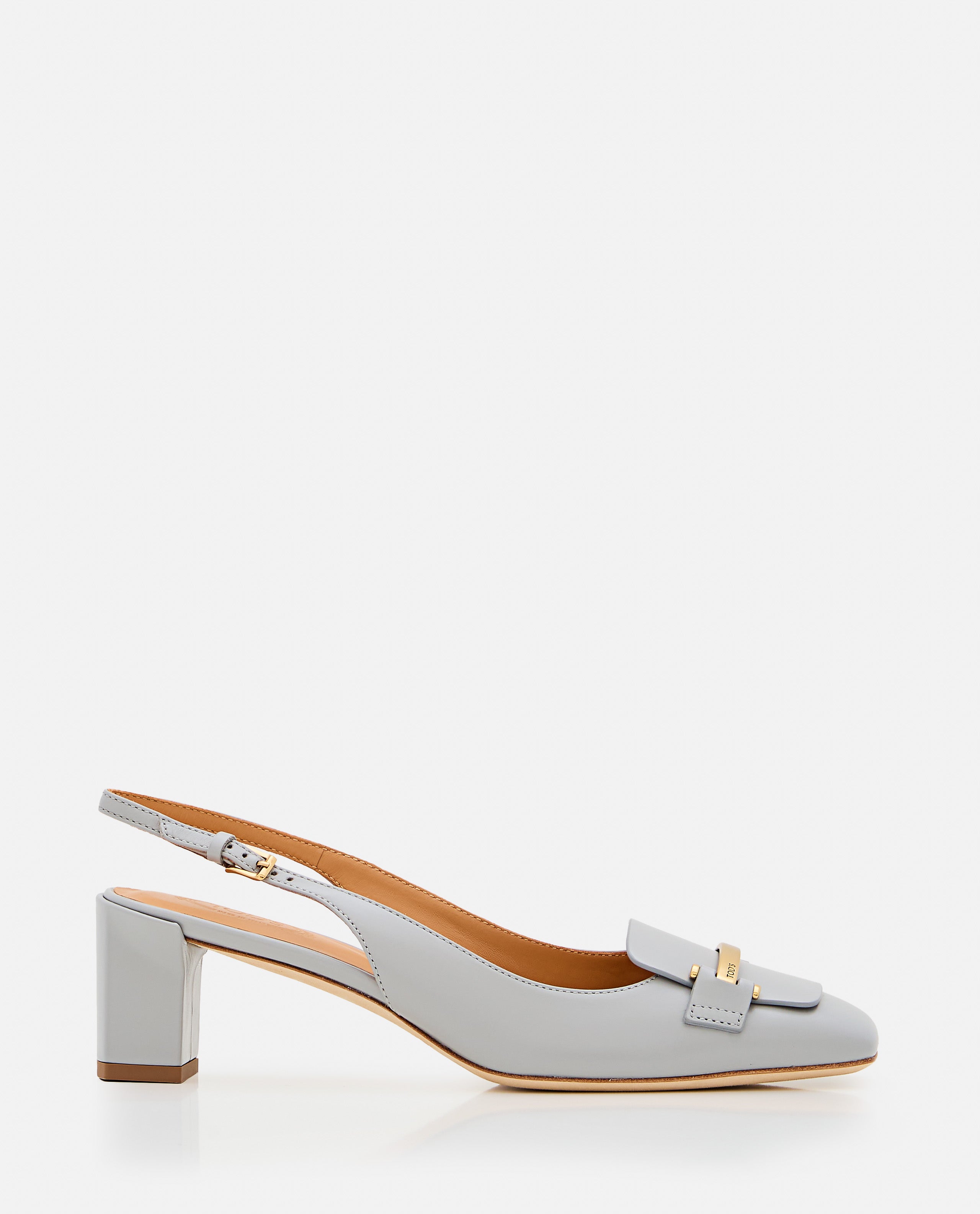 Tods With Heel Grey Calfskin Leather
