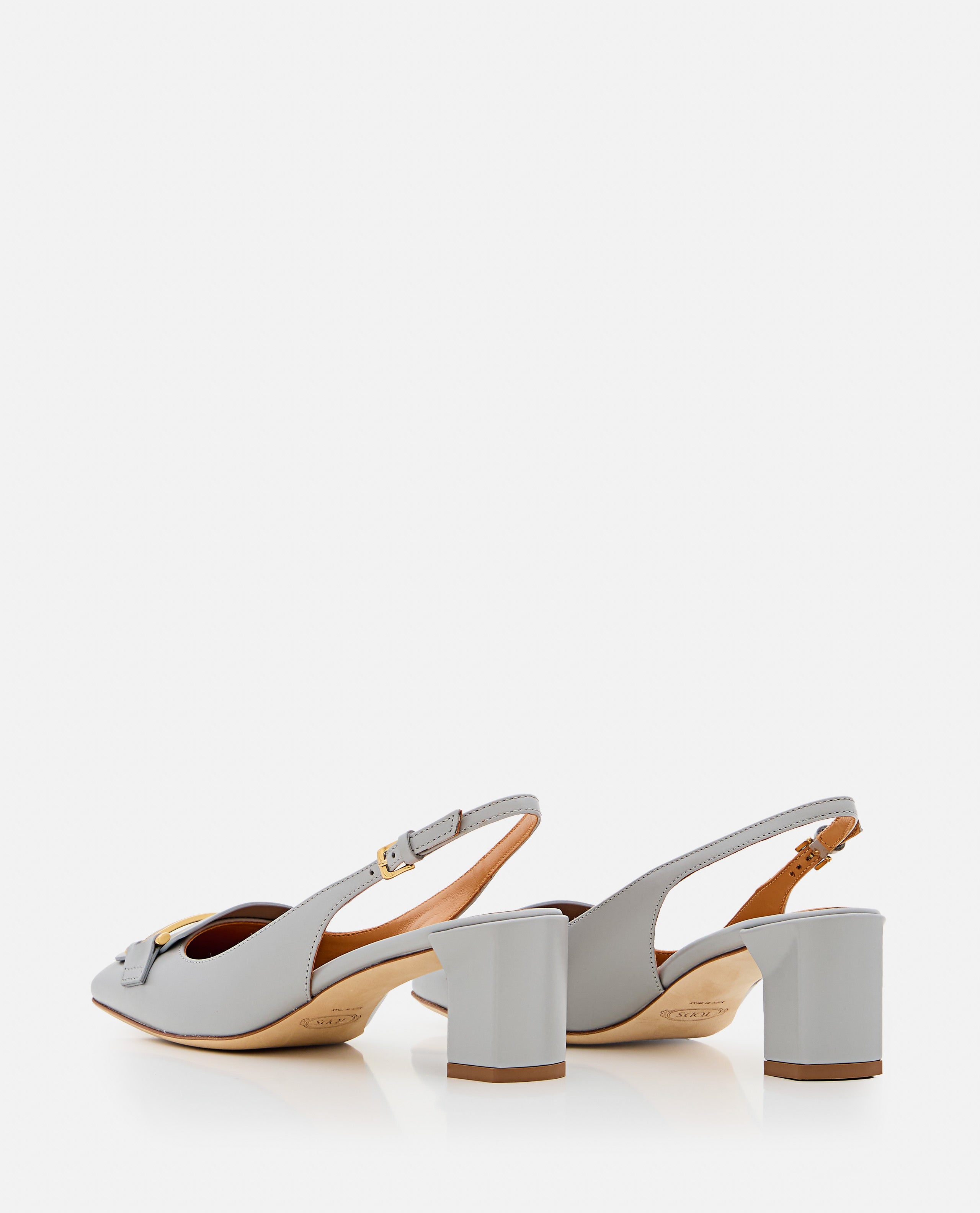 Tods With Heel Grey Calfskin Leather