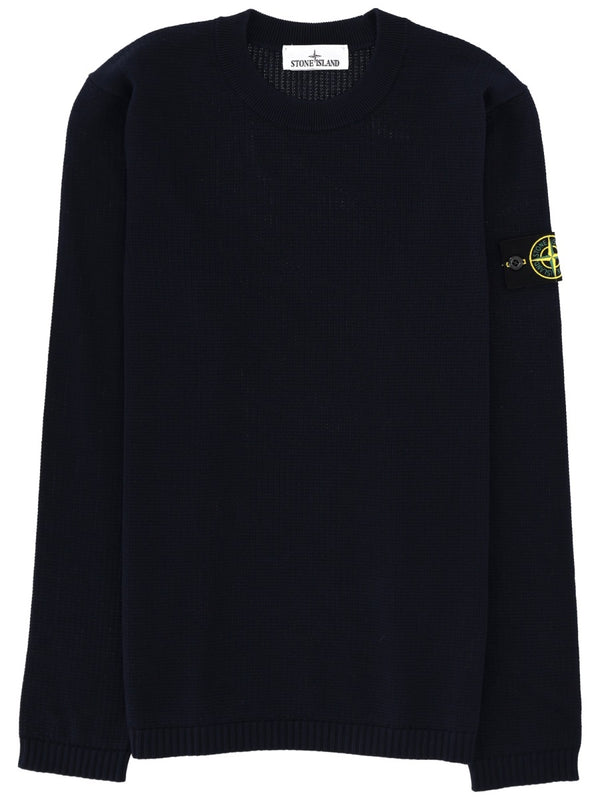 Logo Jersey Blue Cotton Jumpers