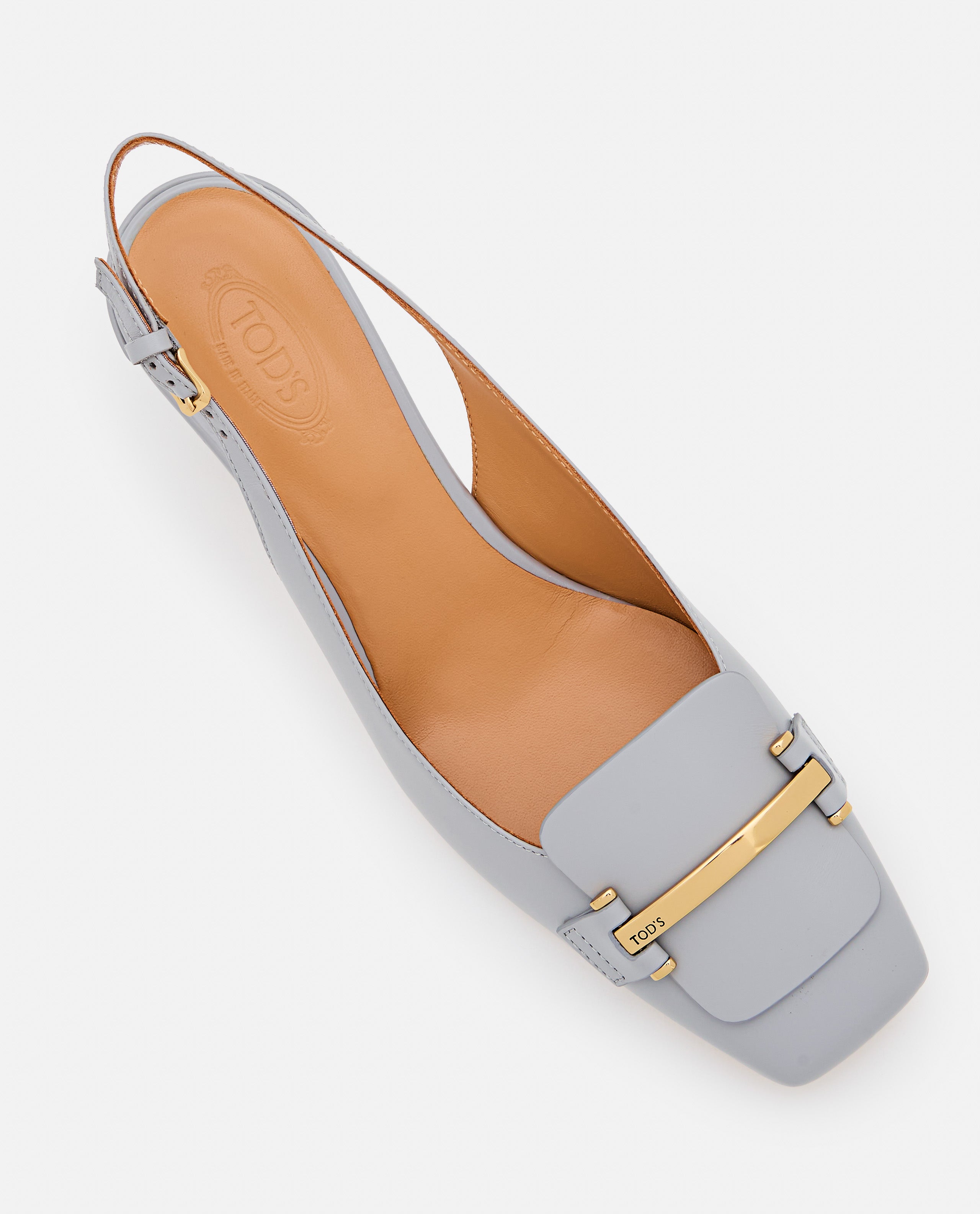Tods With Heel Grey Calfskin Leather