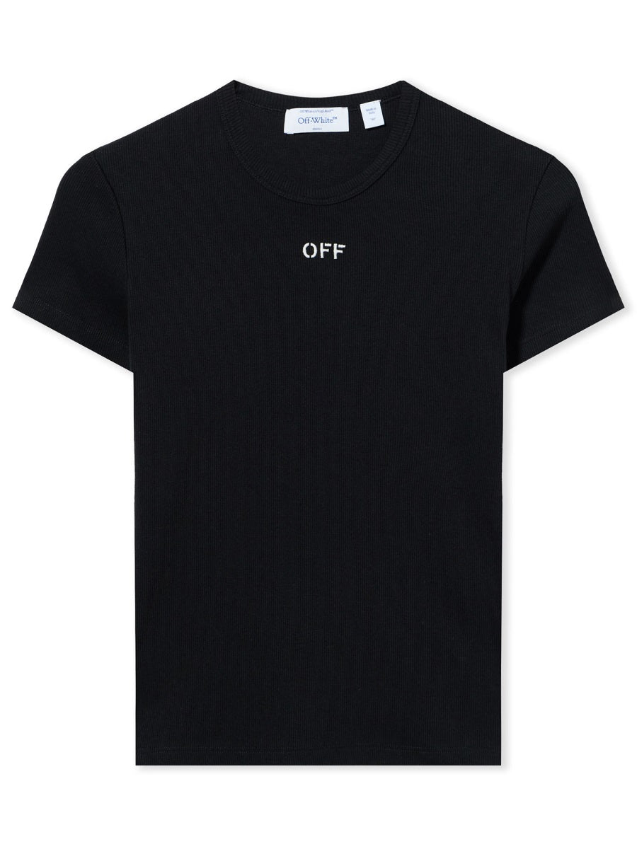 Basic T-Shirt With Logo Black Cotton T-shirts