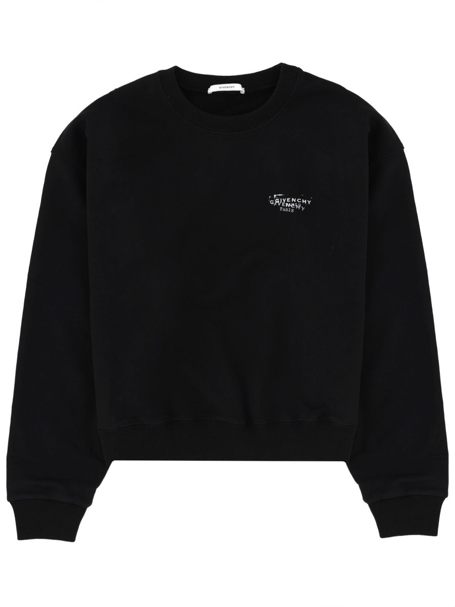 Black Printed Sweatshirt Cotton Sweatshirts