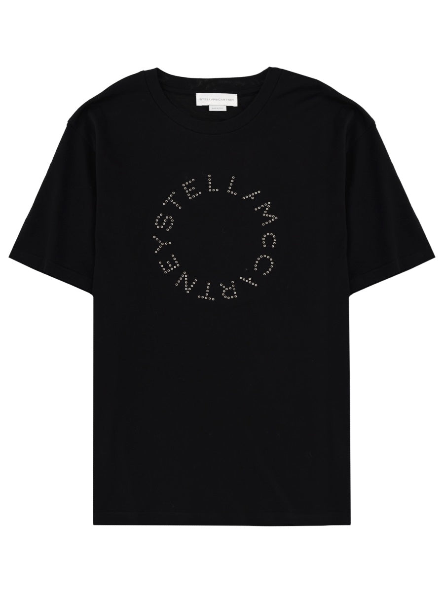 T-Shirt With Logo Black Cotton T-shirts