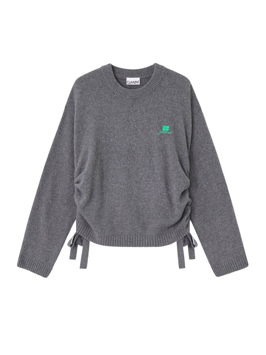 Wool Blend Sweater Charcoal Viscose Jumpers
