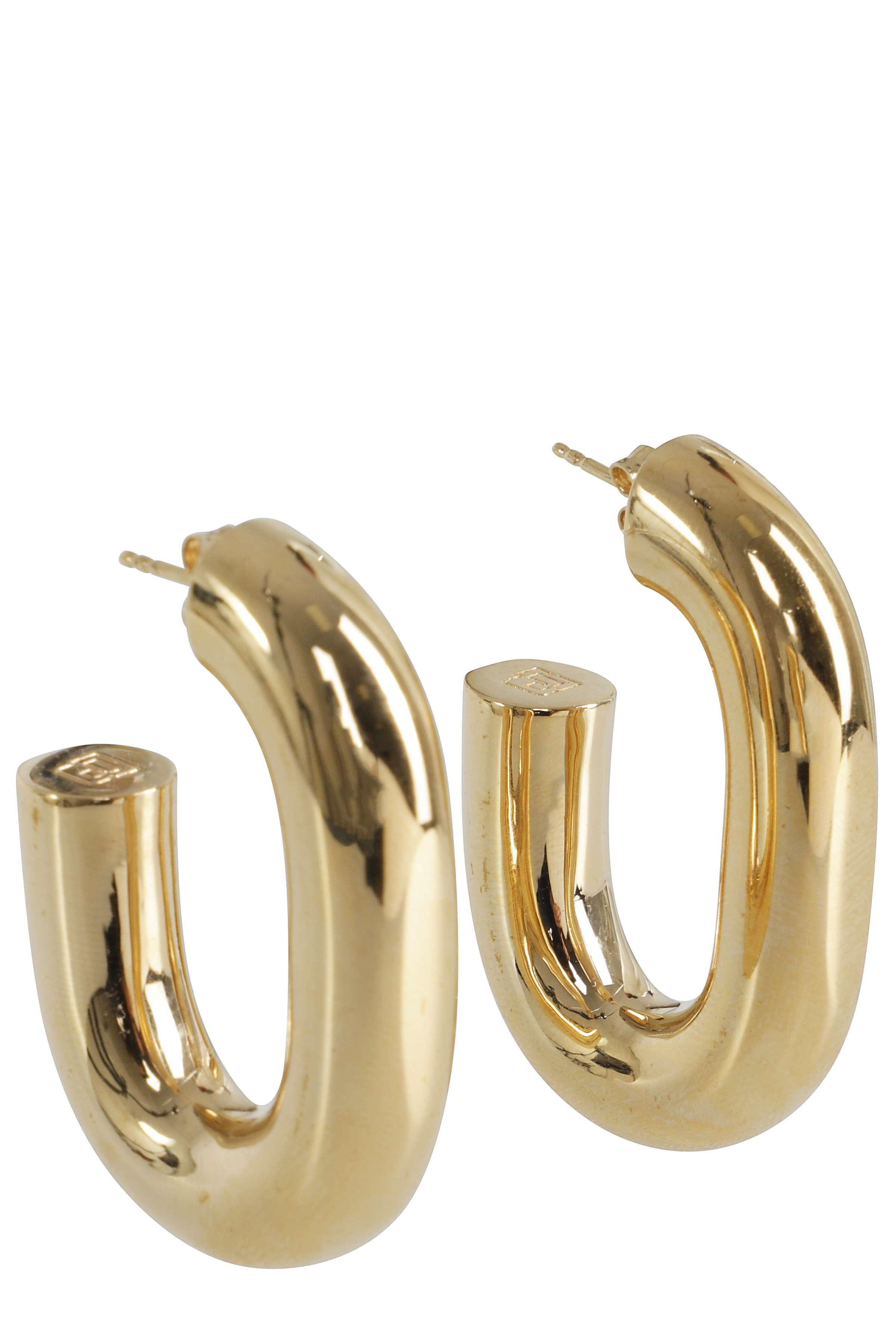 Xl Link Hoops Metallic Ottone Orecchini