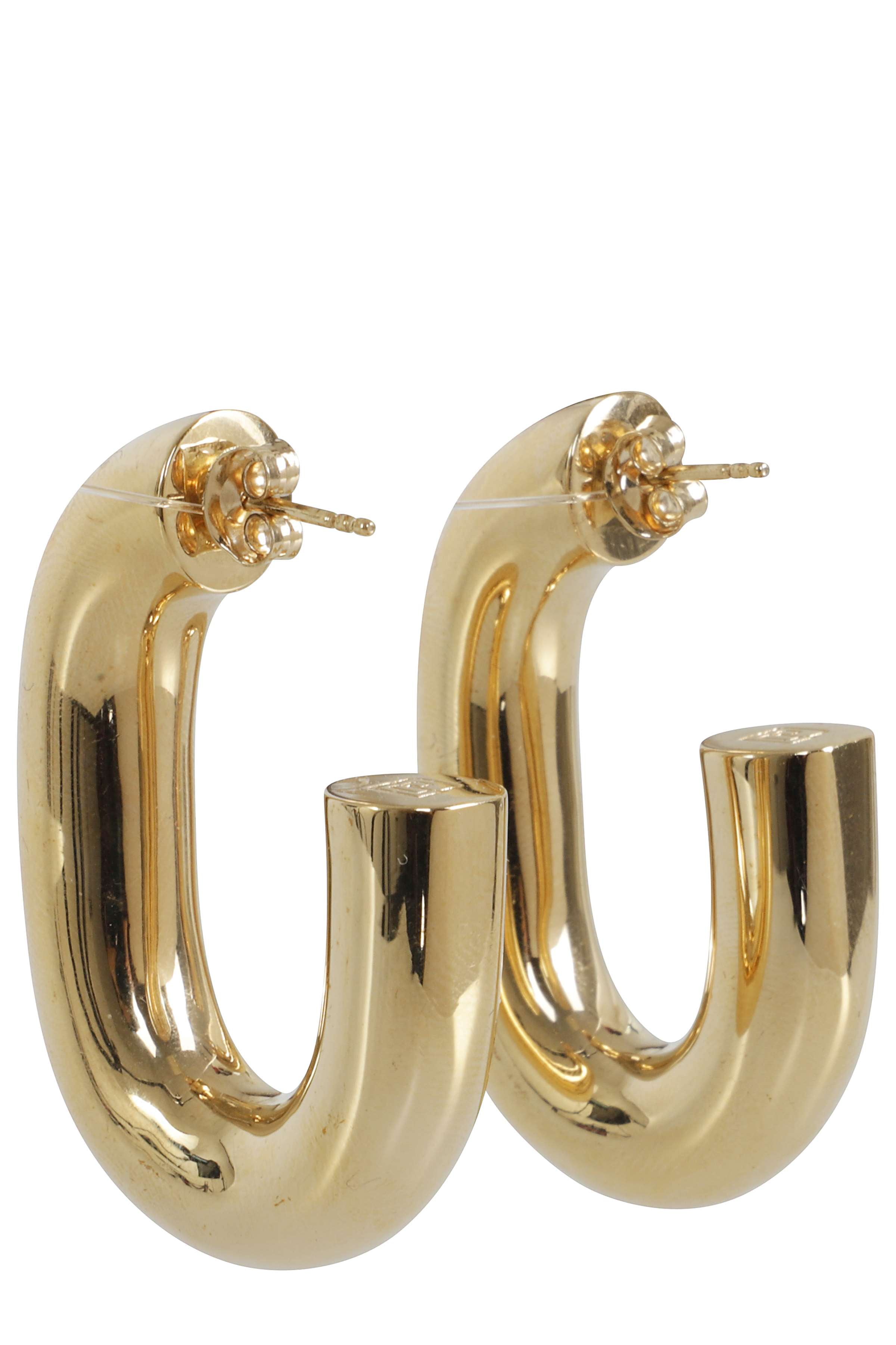 Xl Link Hoops Metallic Ottone Orecchini