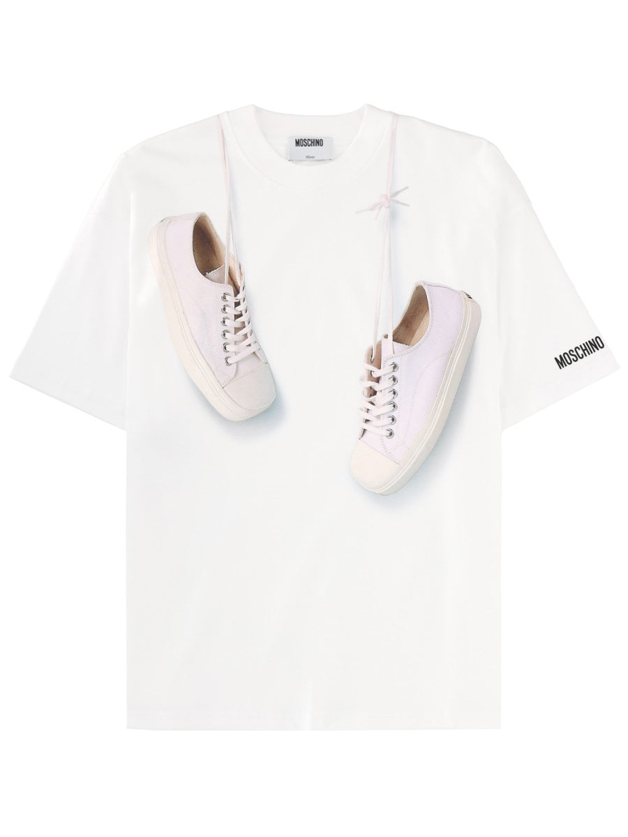 T-Shirt With Print White Cotton T-shirts