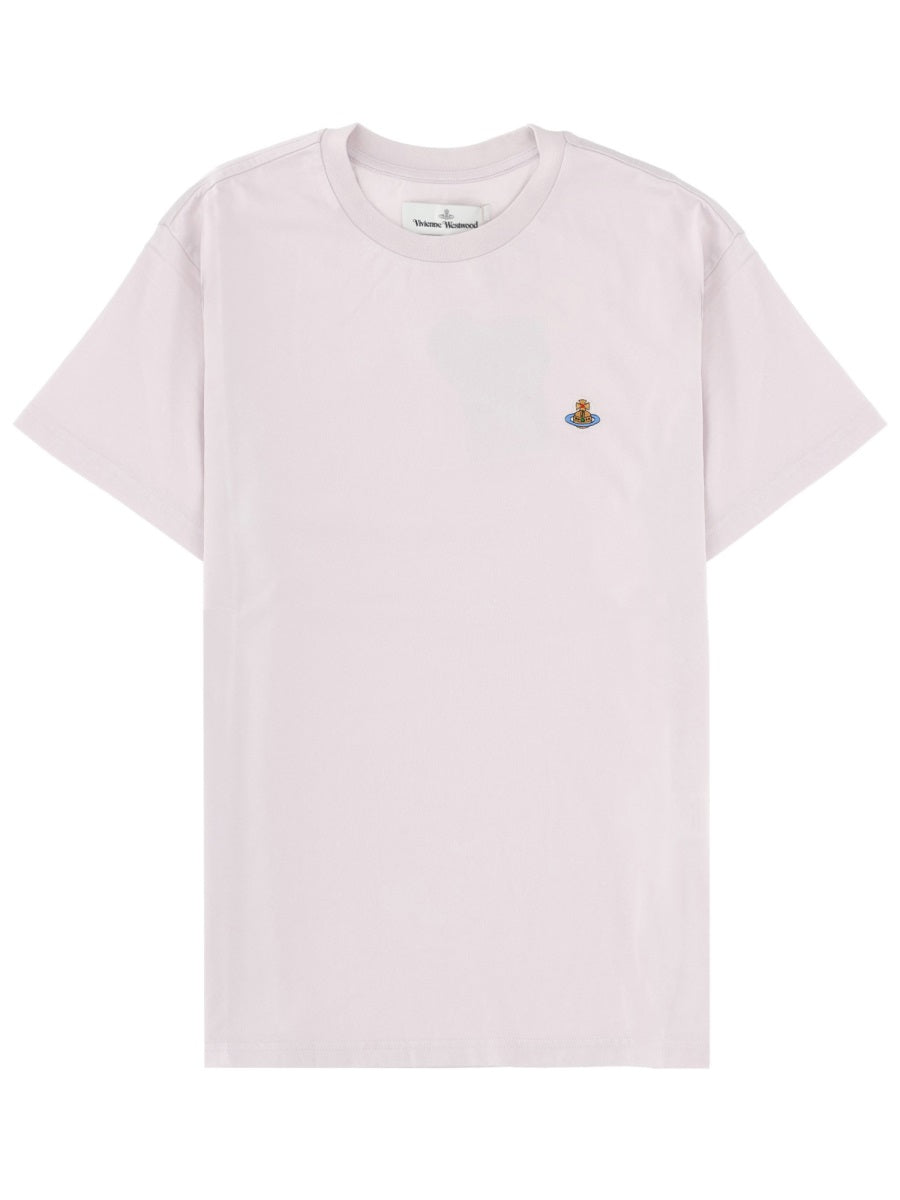 Logo T-Shirt Powder Color Cotton T-shirts