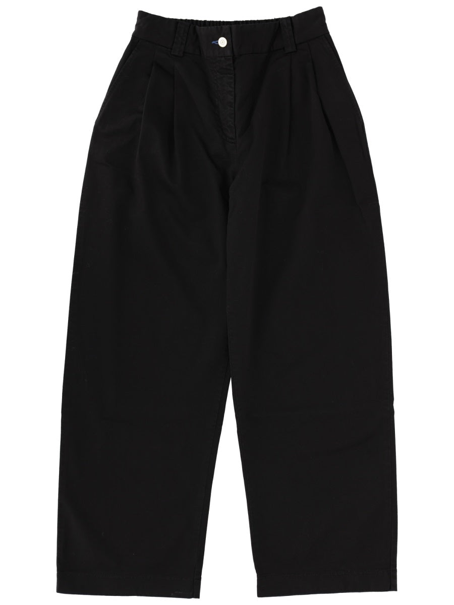 Cotton Tailored Pants Black Organic Trousers