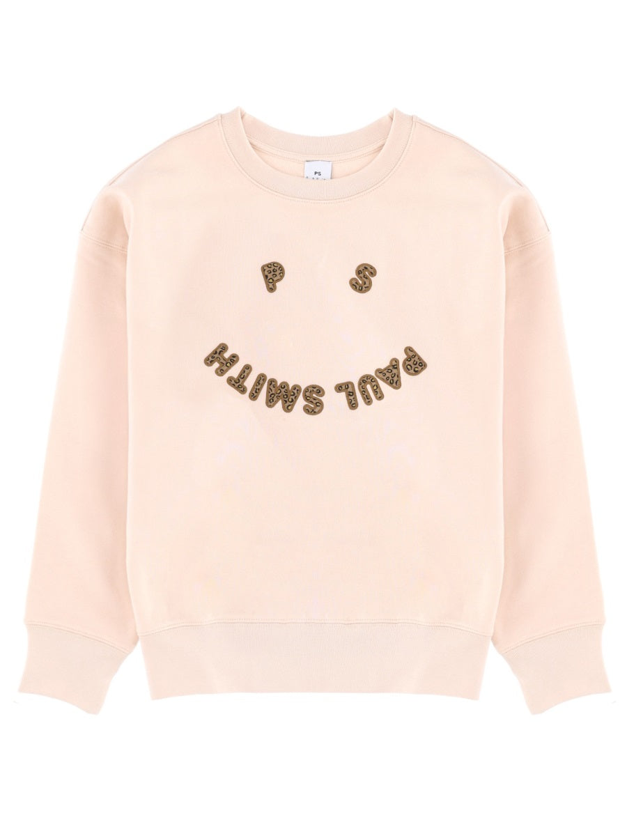 Sweatshirt With Logo White Organic Cotton Sweatshirts