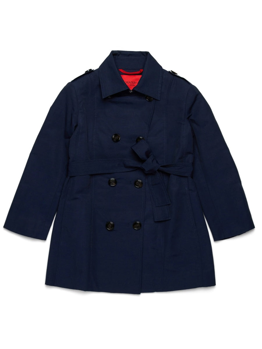 Jacket Cotton-Nylon Blue Cotton Nylon Trench & Raincoats