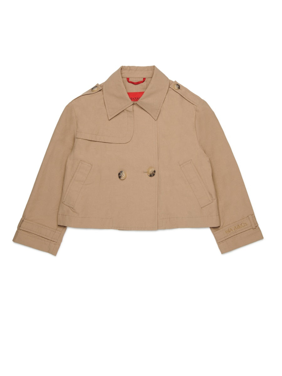 Jacket Cotton-Nylon Beige Trench & Raincoats