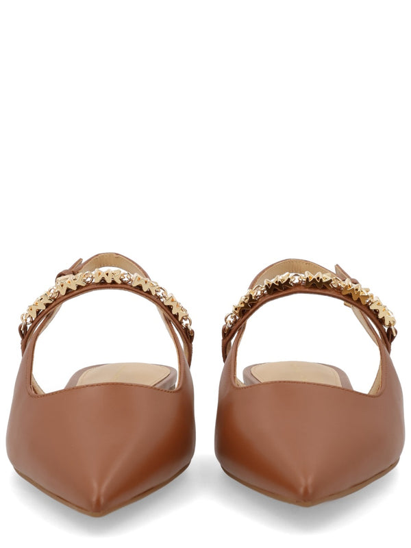 Ballerina Dina Flex Sling Brown Cow Leather Shoe