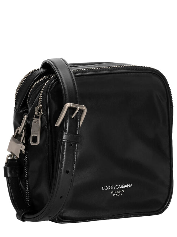 Leather Shoulder Bag Black