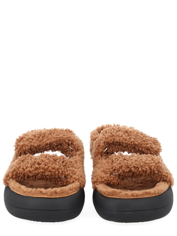 Shearling Sandal Brown Sheep Leather