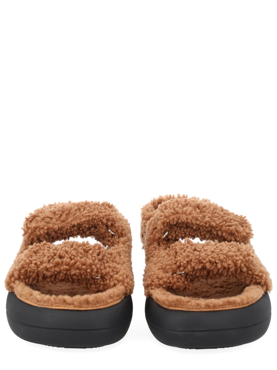 Shearling Sandal Brown Sheep Leather