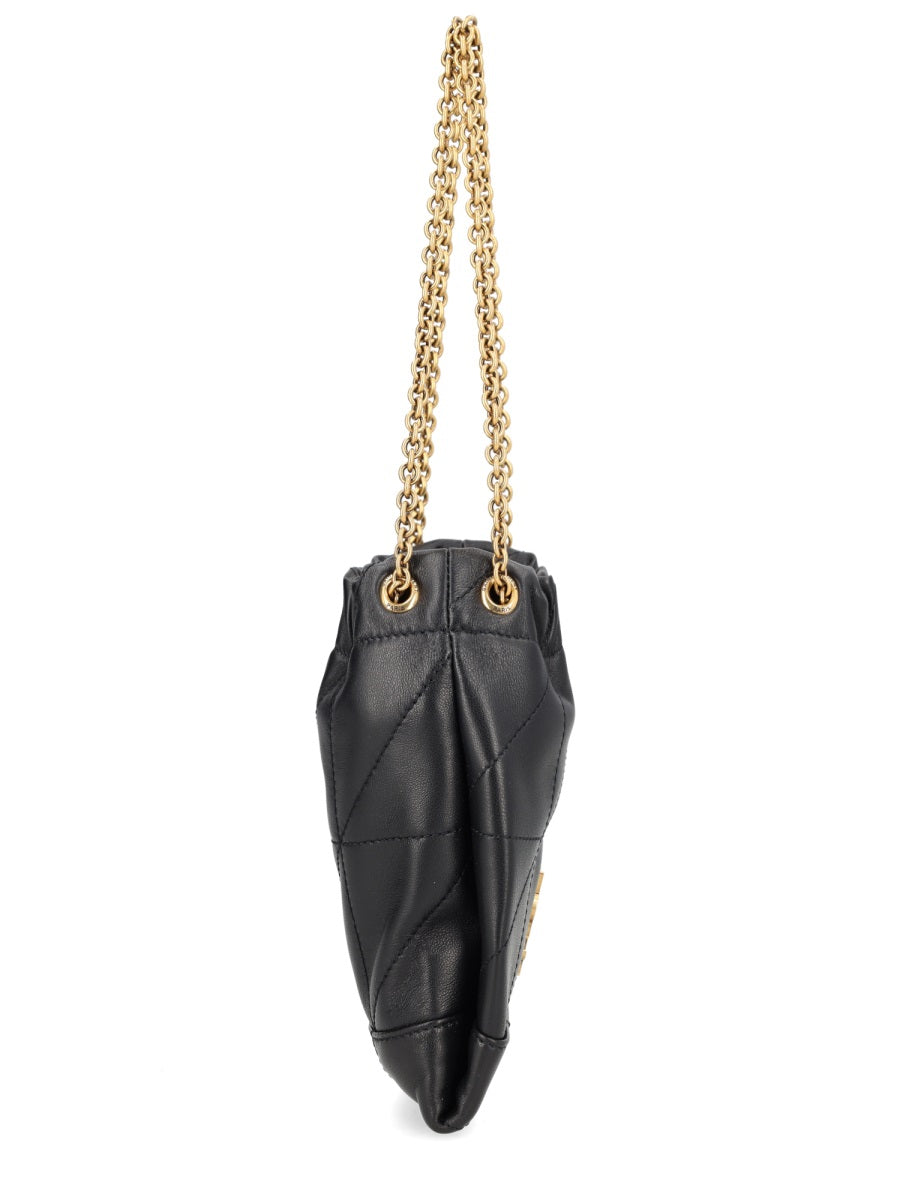 Cassandre Logo Bag Black Lambskin Handbags