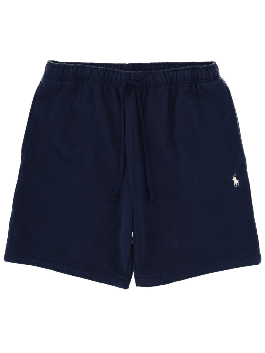 Logo Shorts Blue Cotton