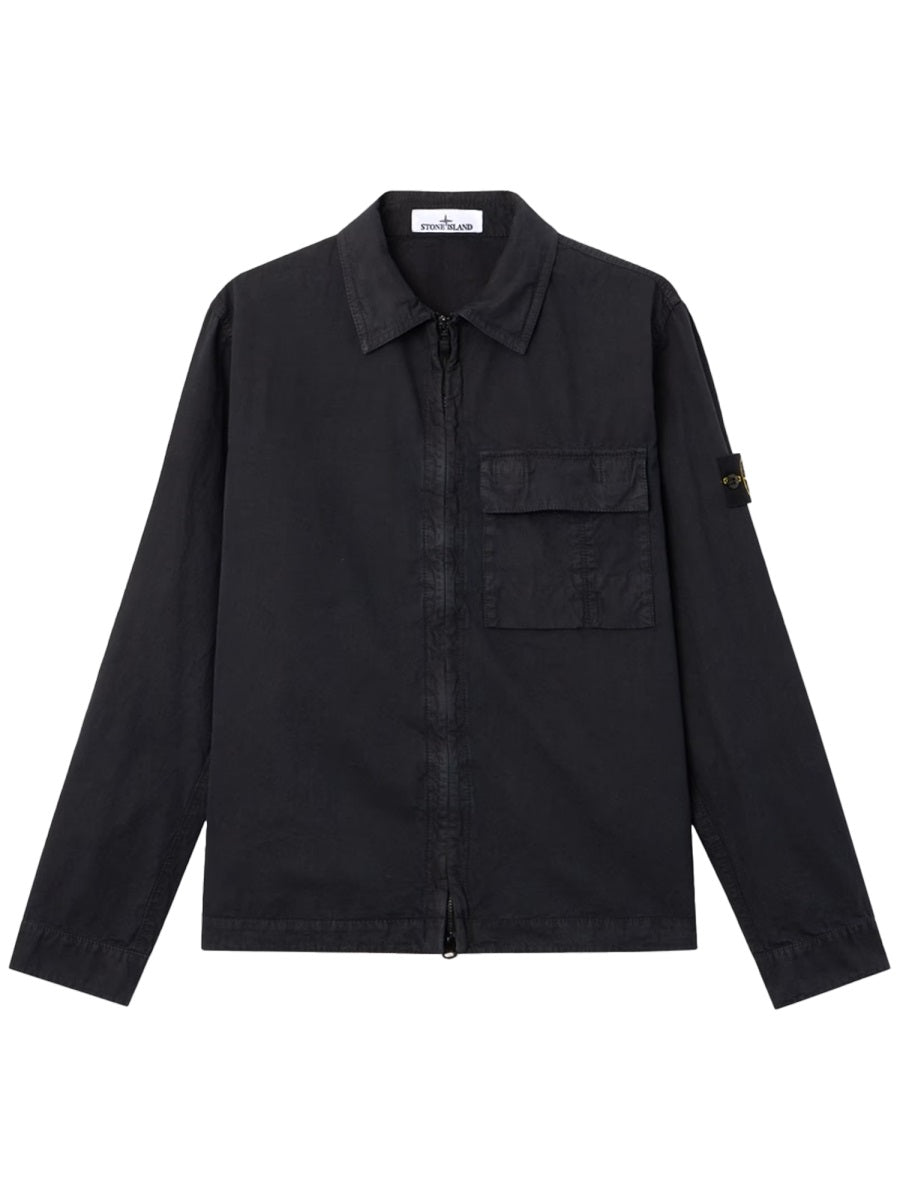 Cotton Overshirt Black Shirt