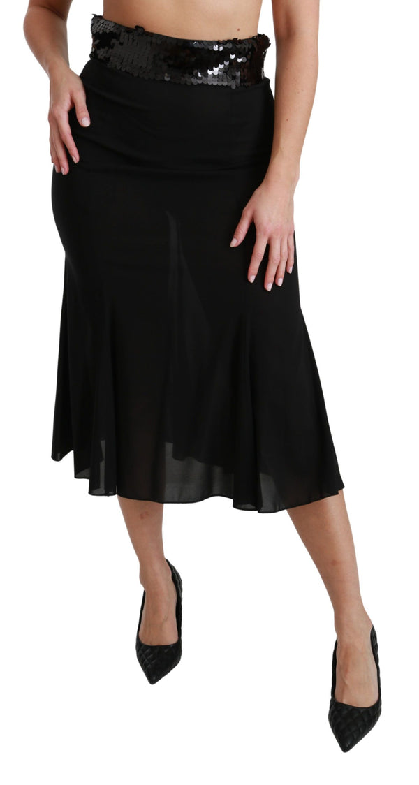 Dolce & Gabbana 84% Silk skirt in black