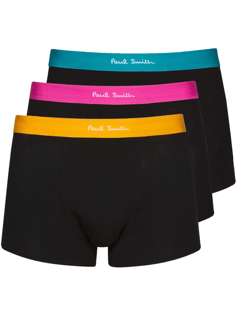 3-Pack Of Boxer Shorts Black Organic Cotton Elastane Underwear
