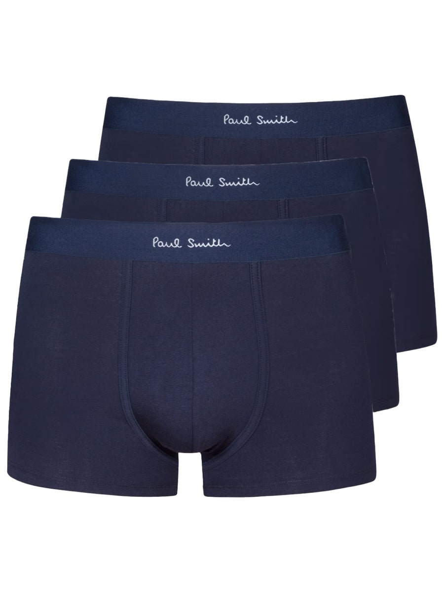 3-Pack Of Boxer Shorts Blue Organic Cotton Underwear