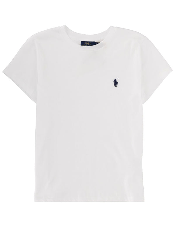 T-Shirt With Logo White Cotton T-shirts