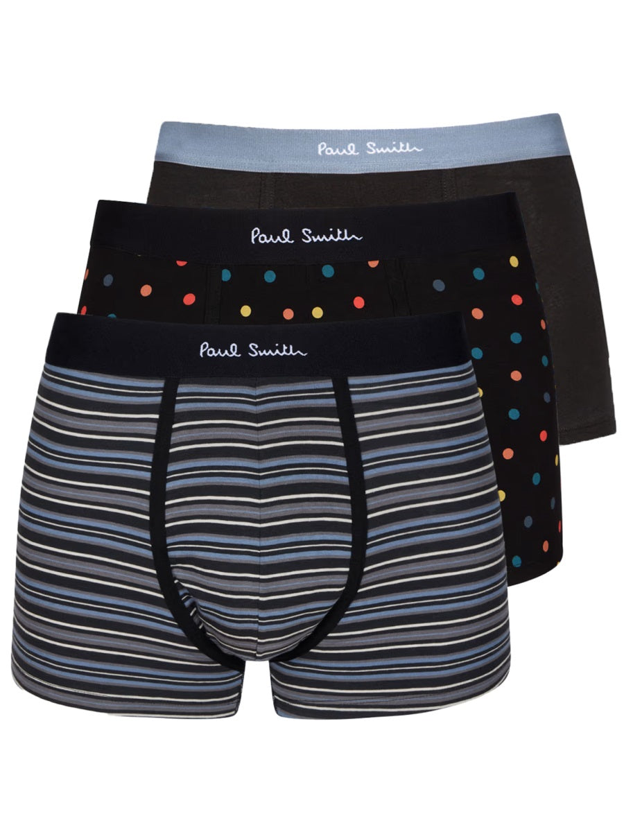 3-Pack Of Boxer Shorts Black Organic Cotton Elastane Underwear