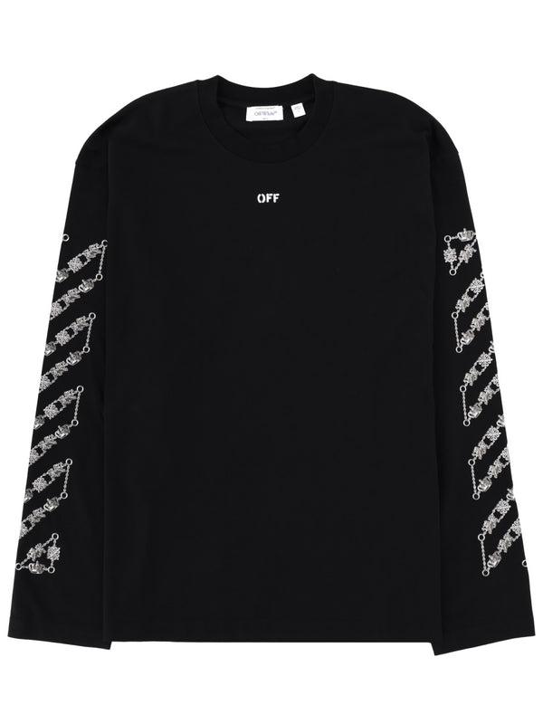 T-Shirt With Bold Logo Black Cotton T-shirts