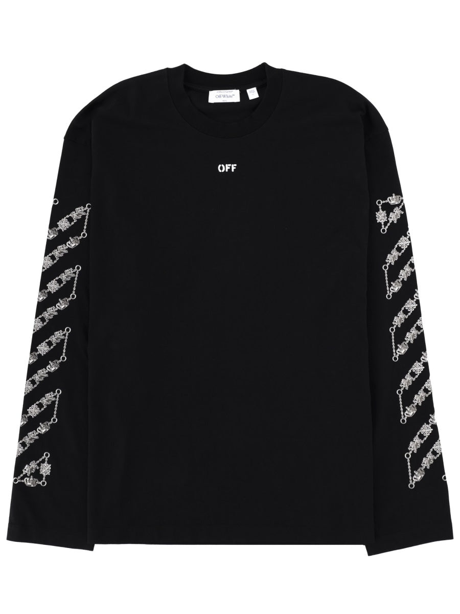 T-Shirt With Bold Logo Black Cotton T-shirts