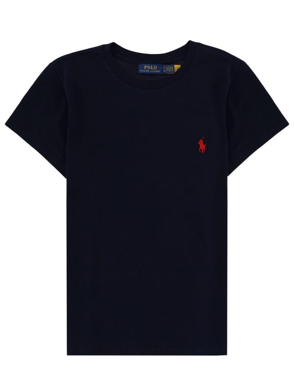 T-Shirt With Logo, Blue Cotton T-shirts