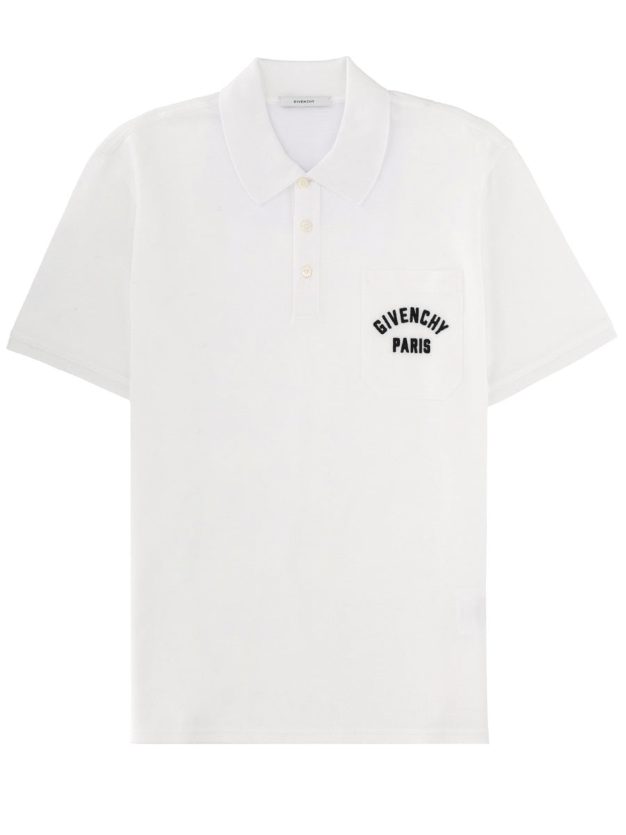 Logo Cotton Polo White Shirts