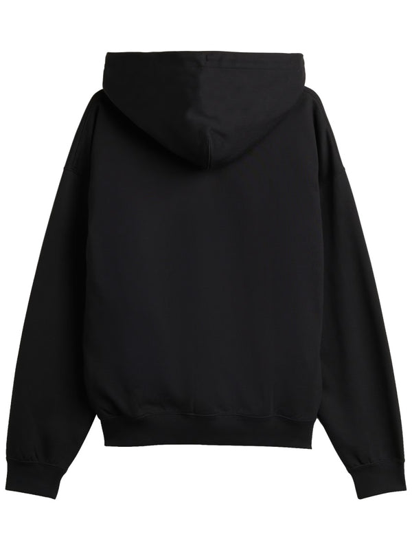 Black Regular Fit Hoodie Cotton Sweatshirts